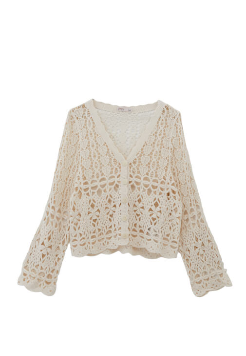 Ajurlu Hırka ve Uzun Etek Kombini