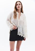 Nakışlı Gömlek ve Mini Etek Kombini