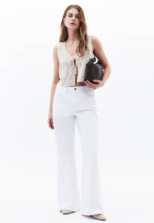 Crop Yelek ve Pantolon Kombini