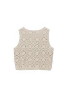 Bayan Bej V Yaka Crop Yelek