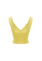 Bayan Sarı Seamless Crop Top