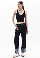 Seamless Crop Top ve Boyfriend Pantolon Kombini