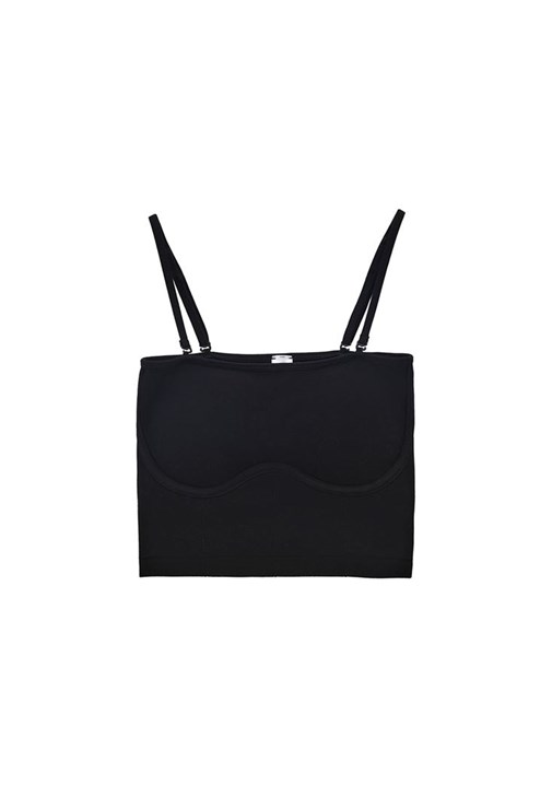 Fitilli Crop Atlet ve Denim Pantolon Kombini