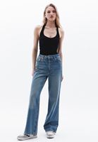 Bayan Siyah Seamless Jakarlı Crop Top