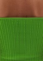 Bayan Yeşil Seamless Jakarlı Crop Top