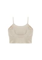 Bayan Bej Askılı Crop Atlet ( TENCEL™ )