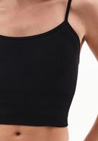 Bayan Siyah Askılı Crop Atlet ( TENCEL™ )