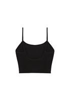 Bayan Siyah Askılı Crop Atlet ( TENCEL™ )