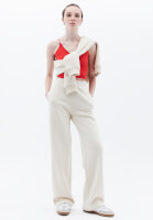 Bayan Pembe Askılı Crop Atlet