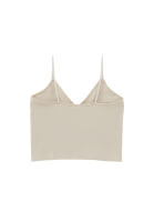 Bayan Bej Askılı Crop Atlet