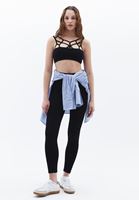 Bayan Siyah Biye Detaylı Bralet
