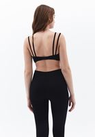 Bayan Siyah Biye Detaylı Bralet