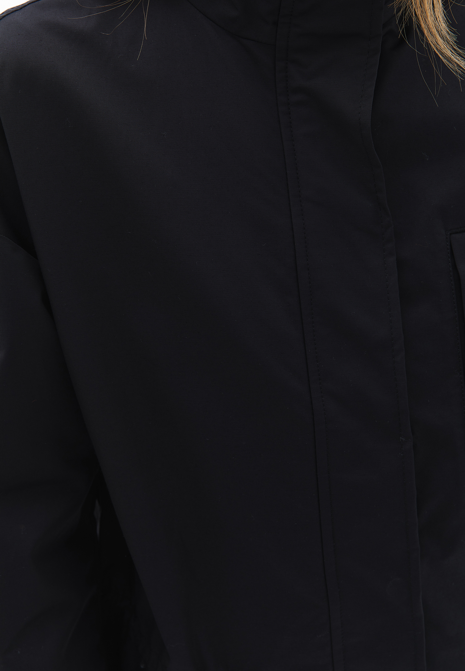 Siyah Oversize Kısa Trençkot