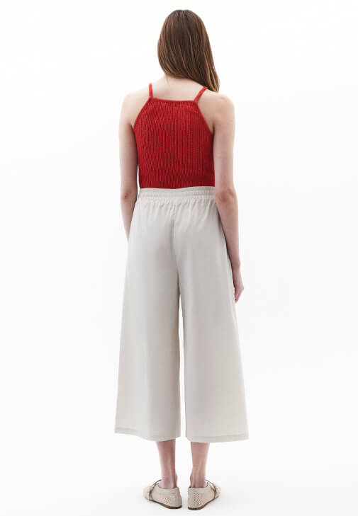 Culotte Pantolon ve Ajurlu Atlet Kombini