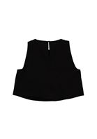 Women Black Crop Tank Top