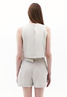 Women Cream Crop Tank Top