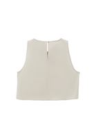Women Cream Crop Tank Top