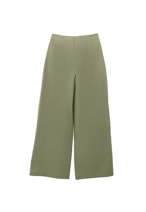 Yüksek Bel Wide-Leg Pantolon ve Atlet Kombini