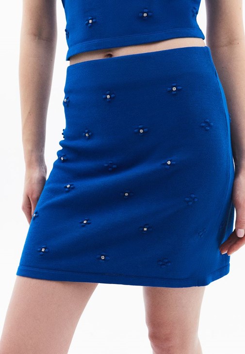 Triko Mini Etek ve Triko Atlet Kombini