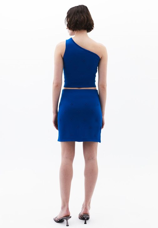 Triko Mini Etek ve Triko Atlet Kombini