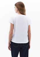 Women White Crew Neck Printed T-Shirt