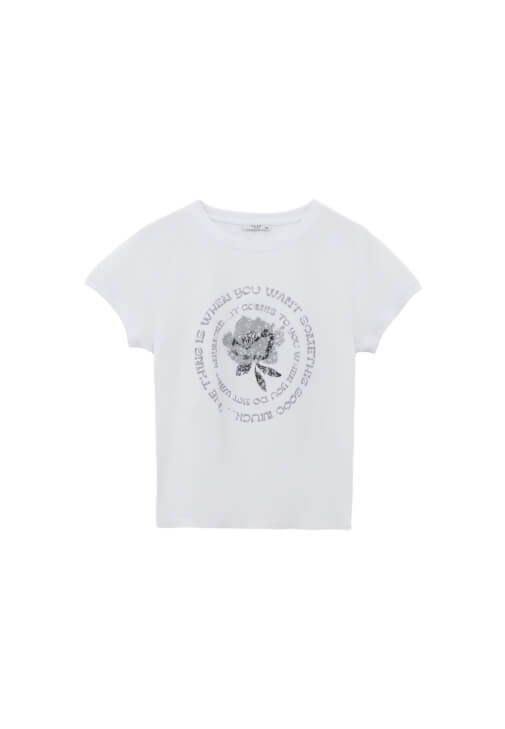 Baskılı Tişört ve Boyfriend Pantolon Kombini