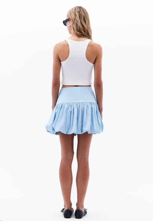 Mini Balon Etek ve U Yaka Atlet Kombini