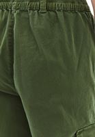 Bayan Yeşil Yüksek Bel Kargo Cepli Pantolon