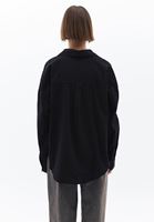 Women Black Oversize Shirt with Pocket