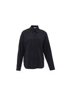 Women Black Oversize Shirt with Pocket