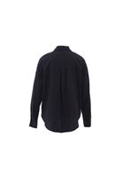 Women Black Oversize Shirt with Pocket