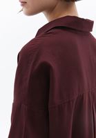 Women Bordeaux Oversize Shirt with Pocket