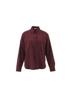 Women Bordeaux Oversize Shirt with Pocket