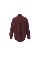 Women Bordeaux Oversize Shirt with Pocket