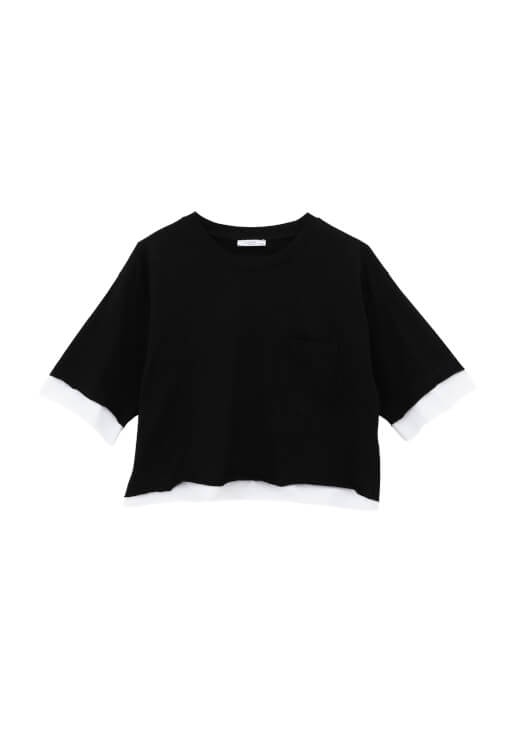 Crop Sıfır Yaka Tişört ve Pantolon Kombini