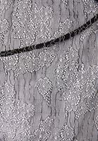 Bayan Beyaz/Siyah Dantel Detaylı Oversize Tişört