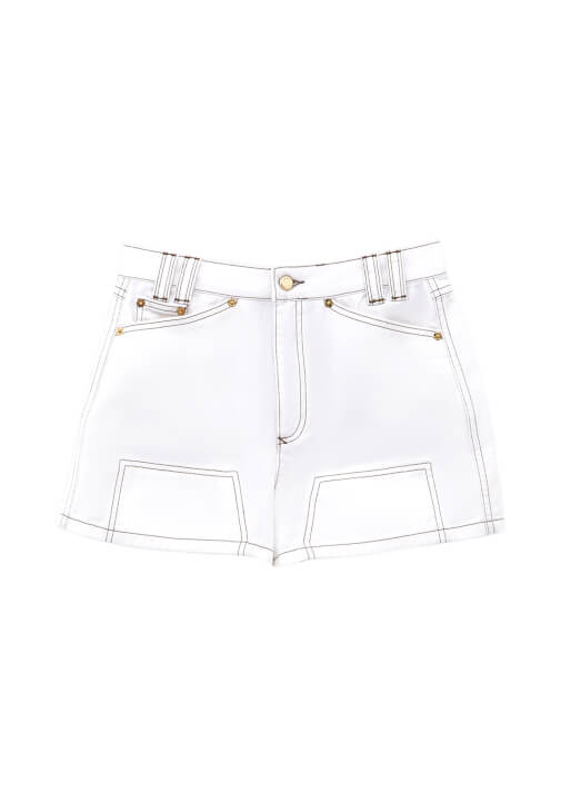 Ultra Yüksek Bel Şort ve Tişört Kombini