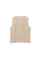 Women Cream V-Neck Vest