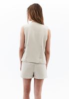 Women Cream V-Neck Vest