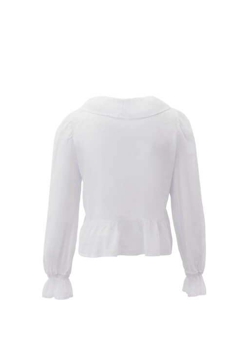 Fırfırlı Bluz ve Mini Etek Kombini