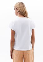 Women White Crew Neck Printed T-Shirt