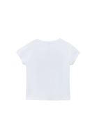 Women White Crew Neck Printed T-Shirt