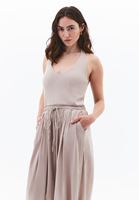 Bayan Bej Boyundan Bağlamalı Tulum