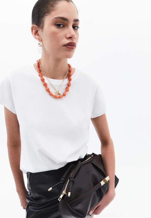  Pamuklu Sıfır Yaka Tişört