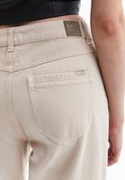 Bayan Bej Yüksek Bel Wide-Leg Pantolon