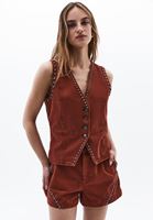 Women Brick V-Neck Vest
