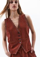 Women Brick V-Neck Vest