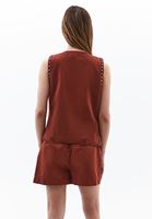Women Brick V-Neck Vest