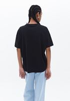Women Black Crew Neck Oversize Tshirt