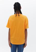 Women Orange Crew Neck Oversize Tshirt